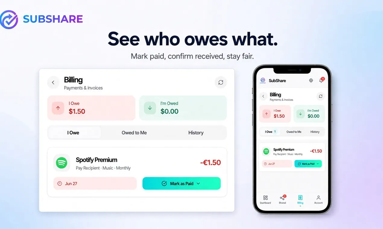 SubShare: Subscription Tracker gallery image