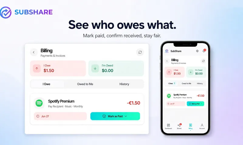 SubShare: Subscription Tracker screenshot 5