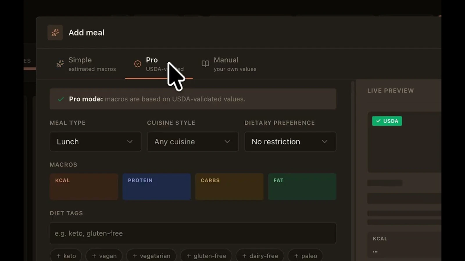 DineCraft screenshot 1 (video preview)