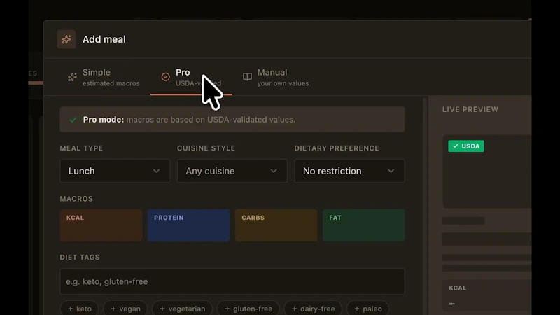 DineCraft screenshot 1 (video preview)