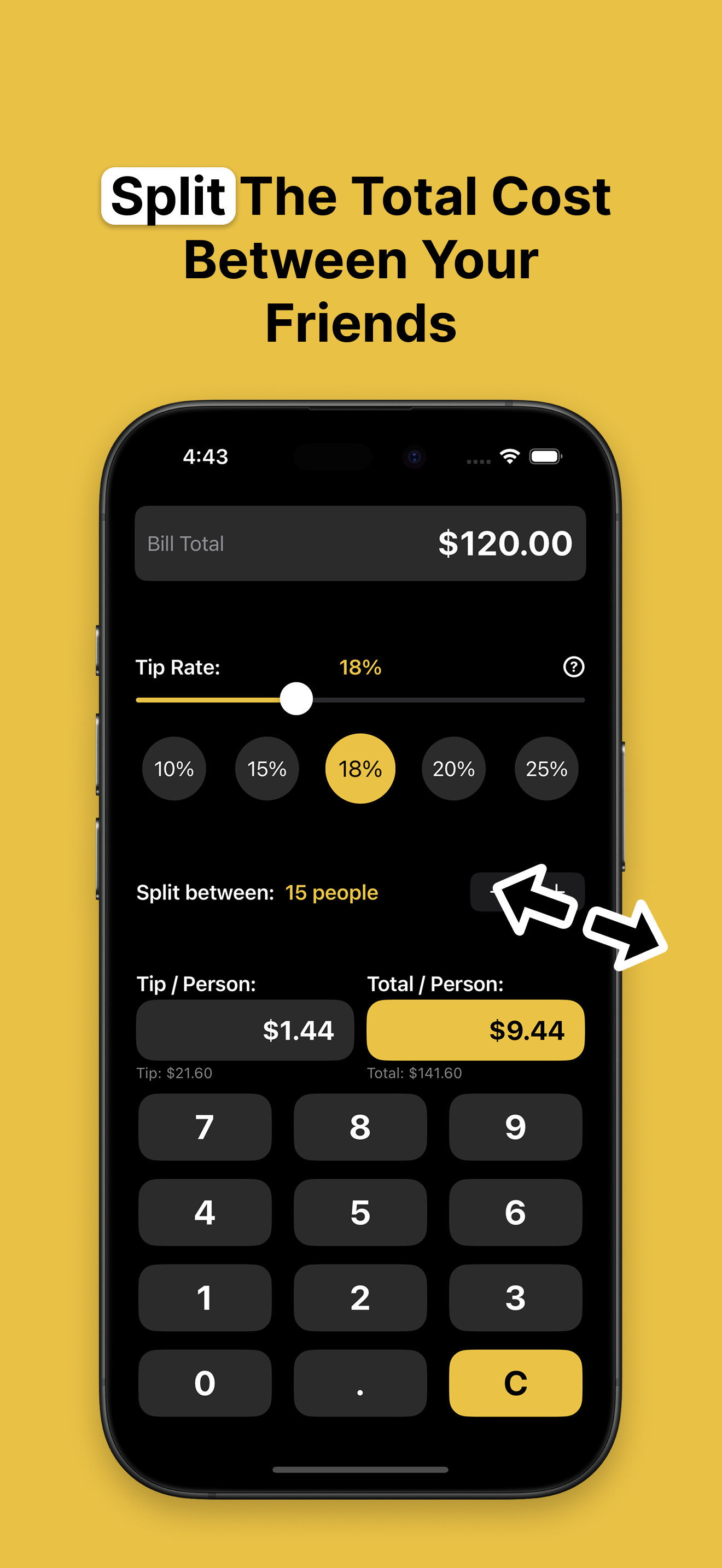 Mídia 2 de Tipzap - Calculadora de dicas com sugestões regionais de gorjeta