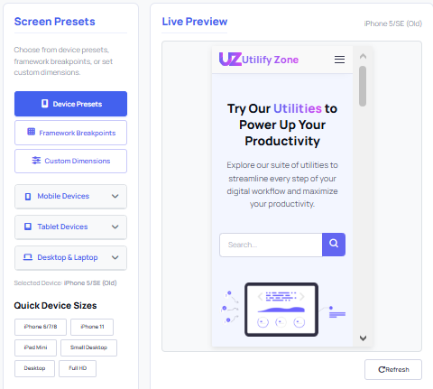 Responsive Breakpoint Tester gallery image