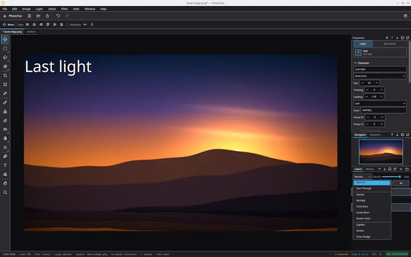 PhotoTux screenshot 3