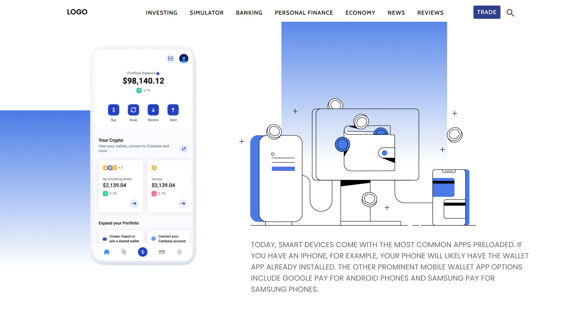 Crypto Wallet Development - Screenshot 2 showing product features and functionality