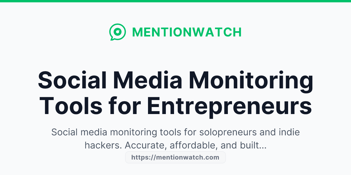 MentionWatch - Main product screenshot demonstrating key features and user interface
