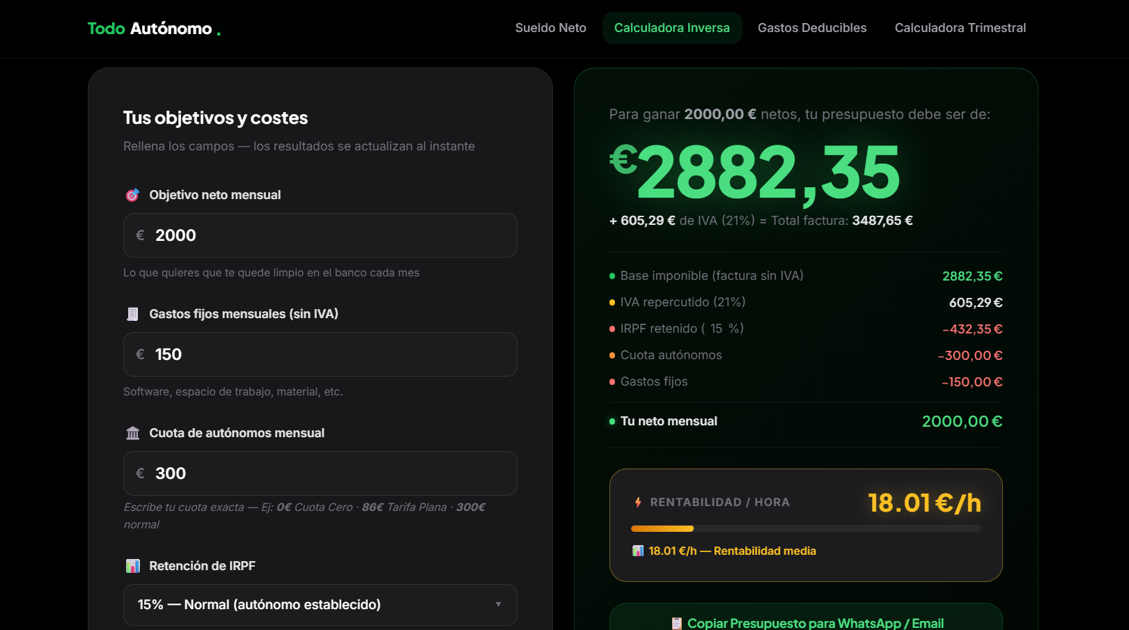 TodoAutónomo - Screenshot 2 showing product features and functionality
