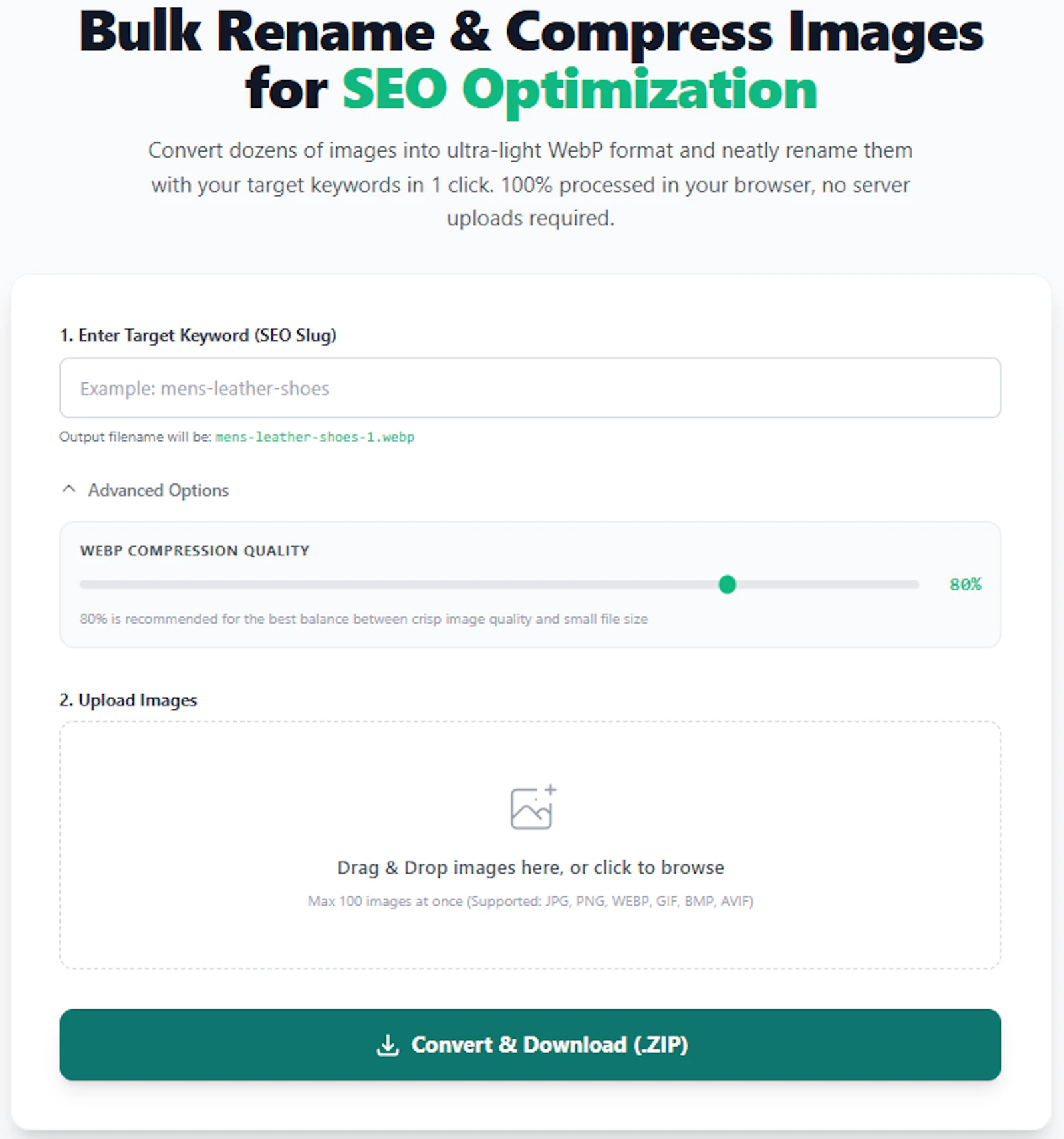 WebPRename screenshot 1