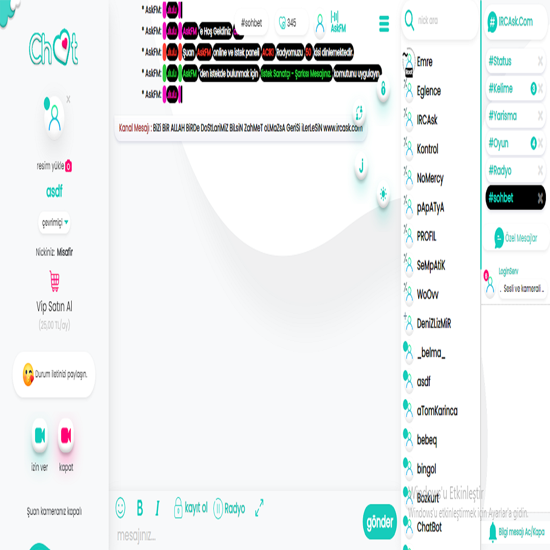 Media Chat.net.tr Phòng trò chuyện 1