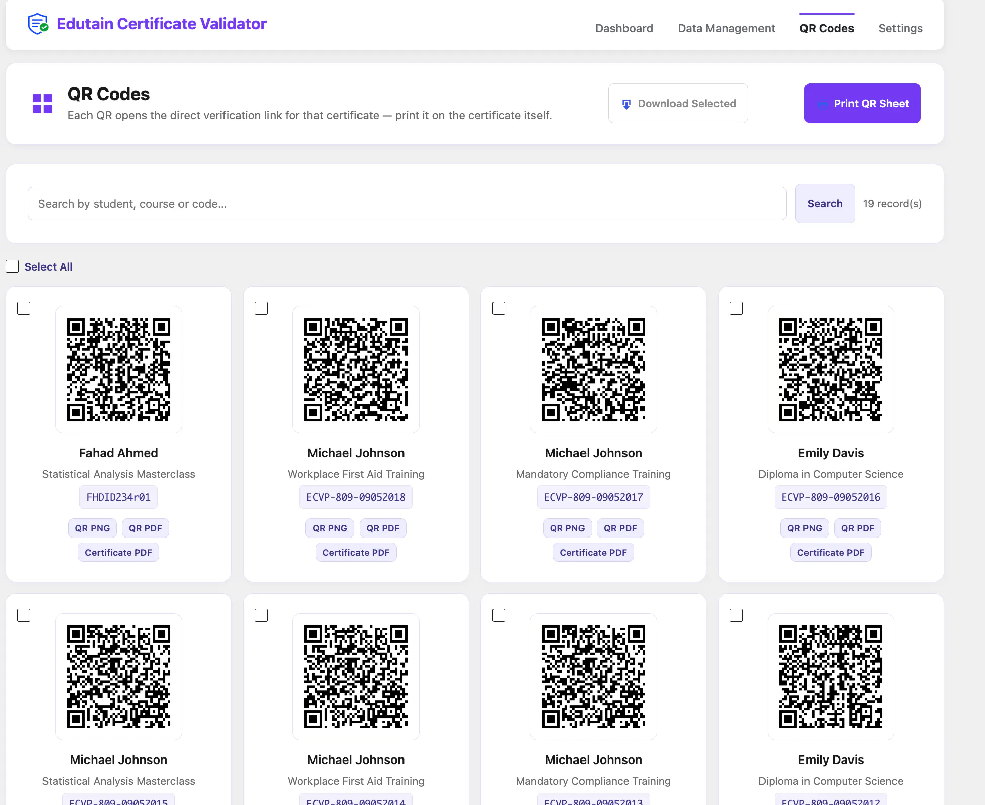 Edutain Certificate Validator gallery image