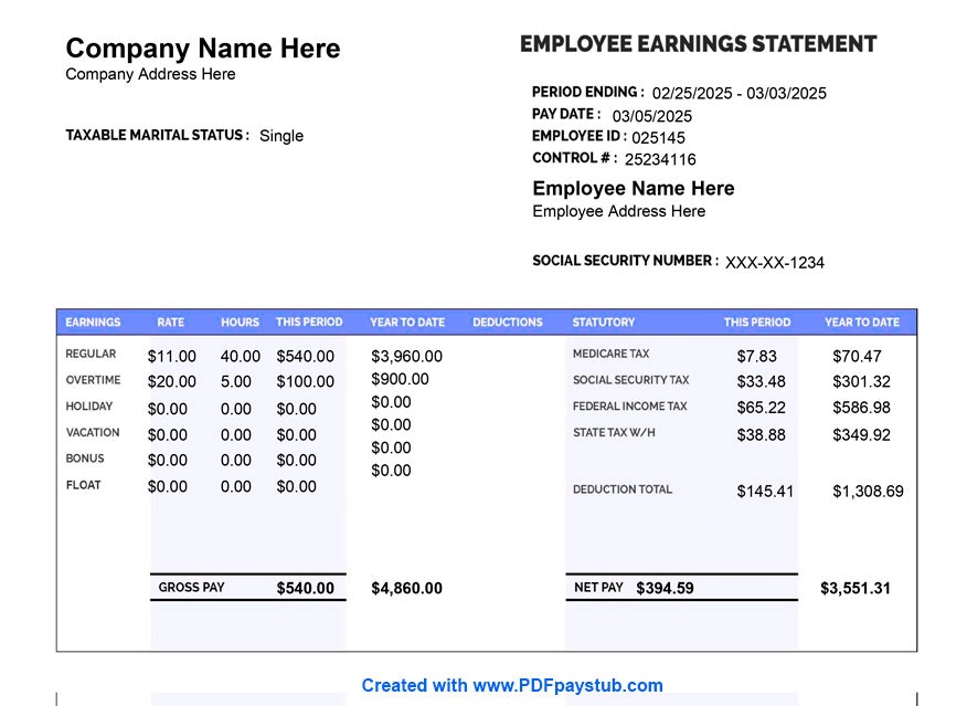 PDFPayStub.com - การทำให้เงินเดือนง่ายขึ้นด้วยการสร้างต้นขั้วจ่ายทันที media 6