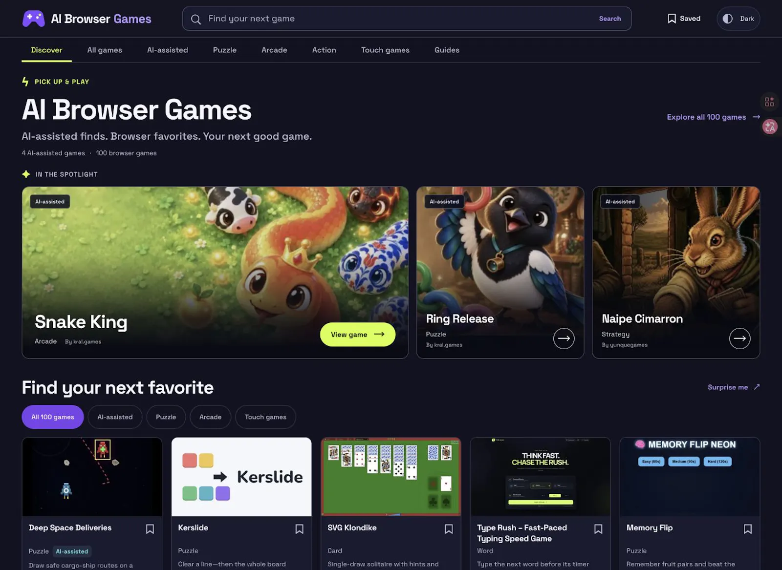 AI Browser Games screenshot 2