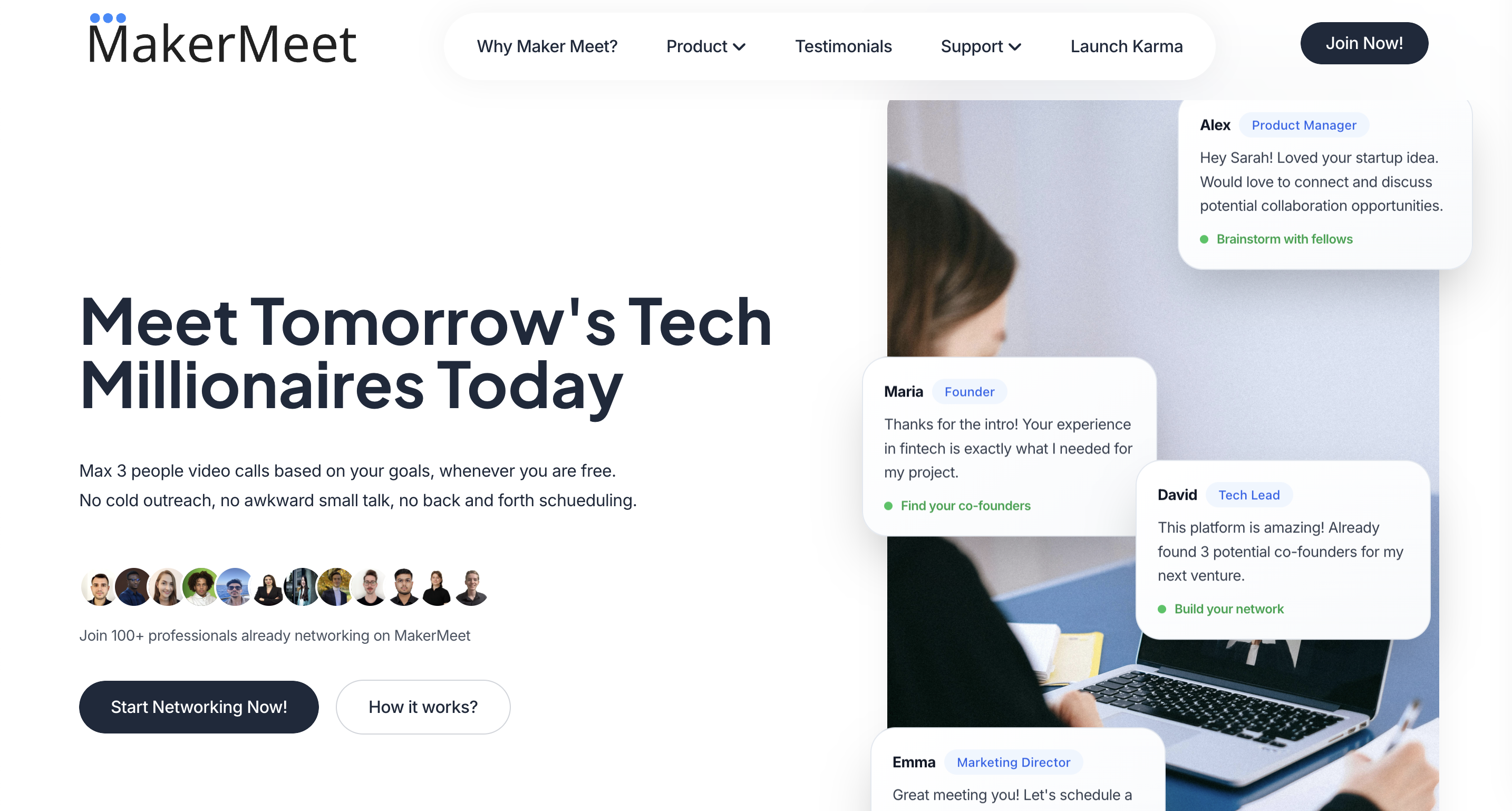 Média Maker Meet - Trouver et rencontrer d'autres professionnels via des appels vidéo planifiés 2