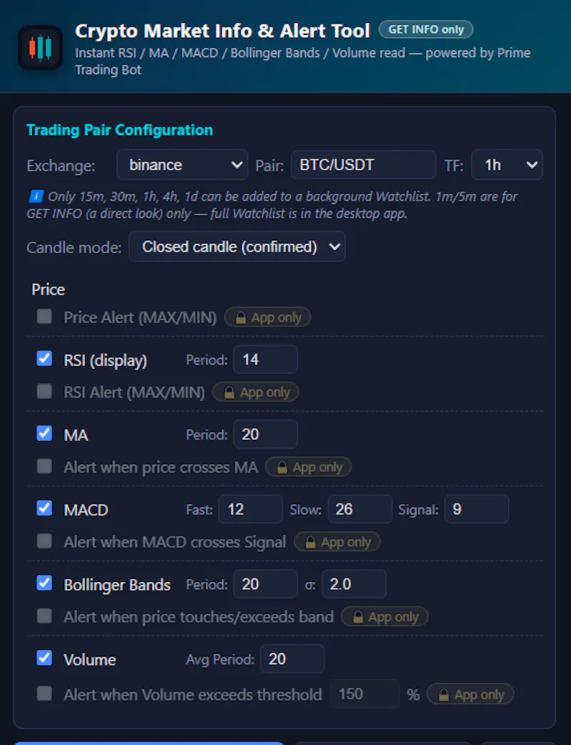 Crypto Market Info & Alert Tool screenshot 3