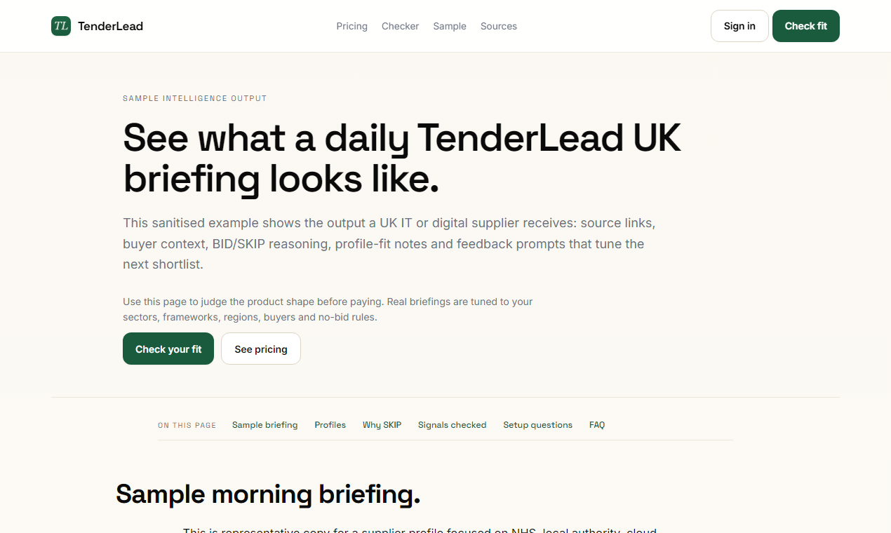 TenderLead gallery image