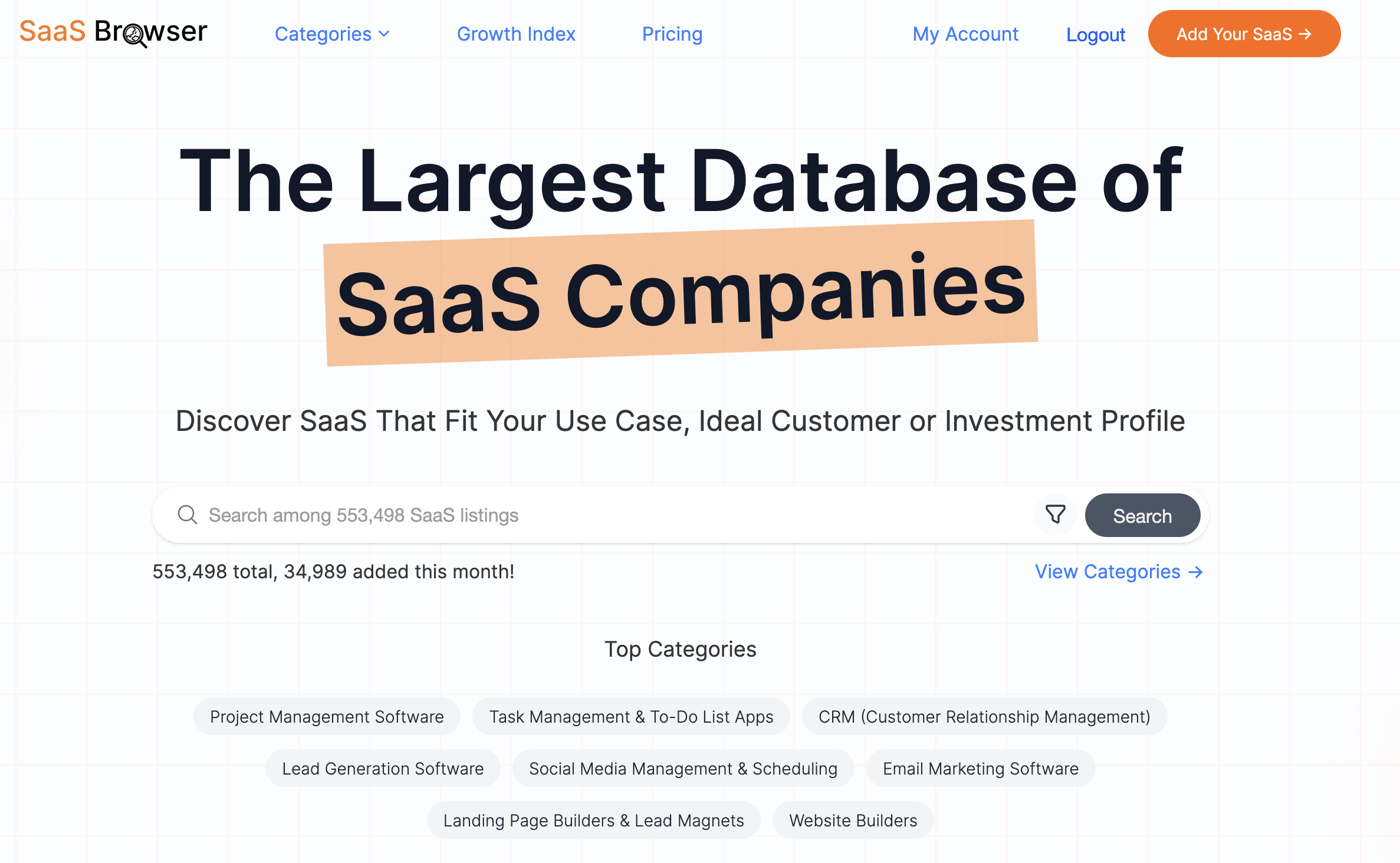 SaaS Browser - The largest SaaS search engine and directory media 2