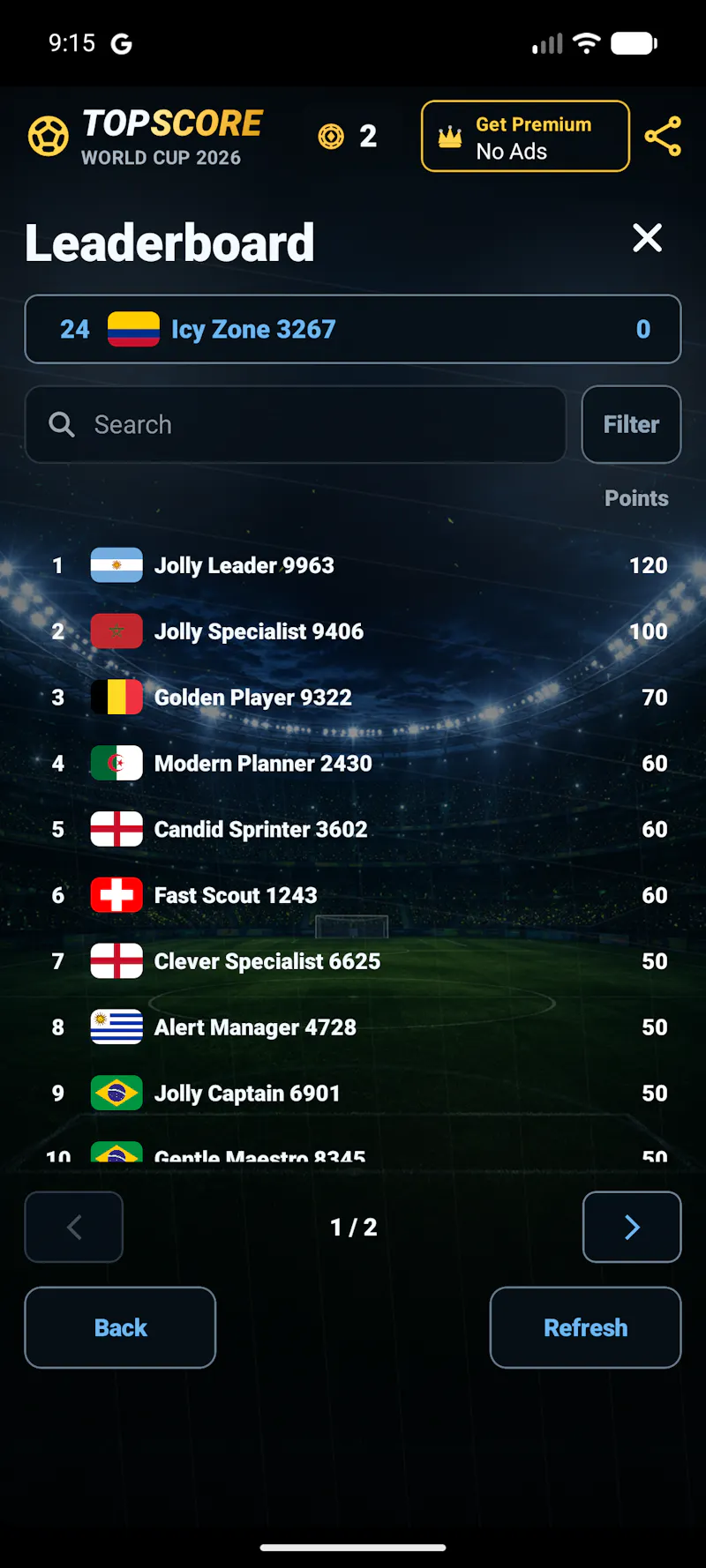 TopScore - World Cup 2026 Android app screenshot 2