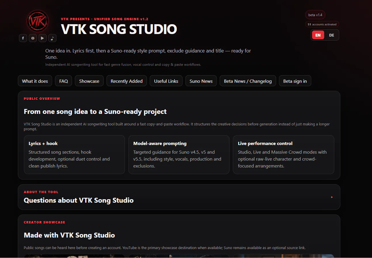 VTK Song Studio gallery image