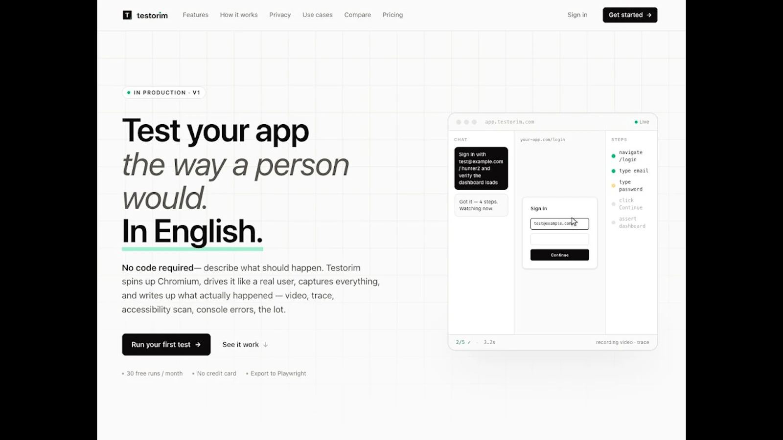 Testorim screenshot 1 (video preview)