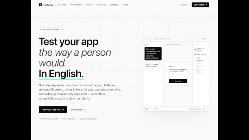 Testorim screenshot 1 (video preview)
