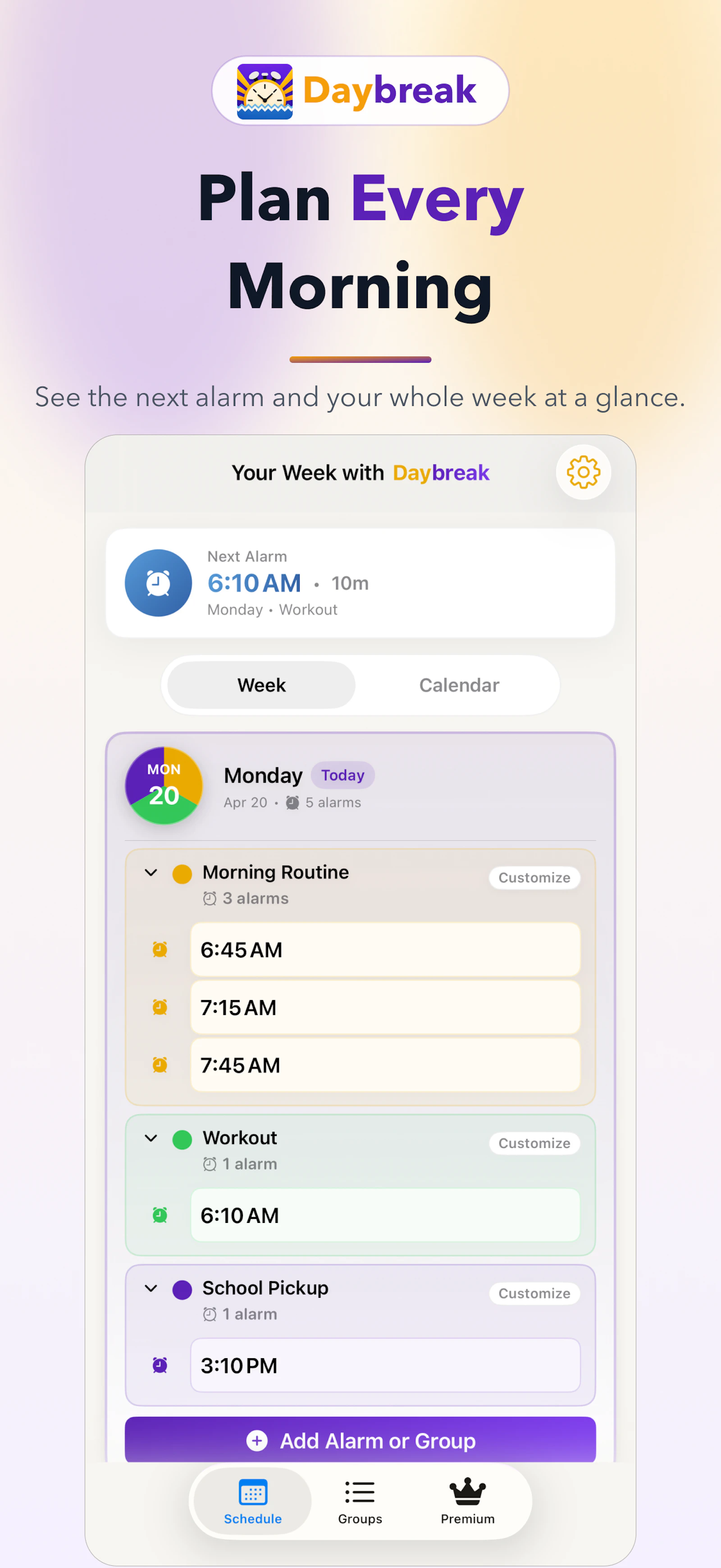 Daybreak: Smart Alarms screenshot 1