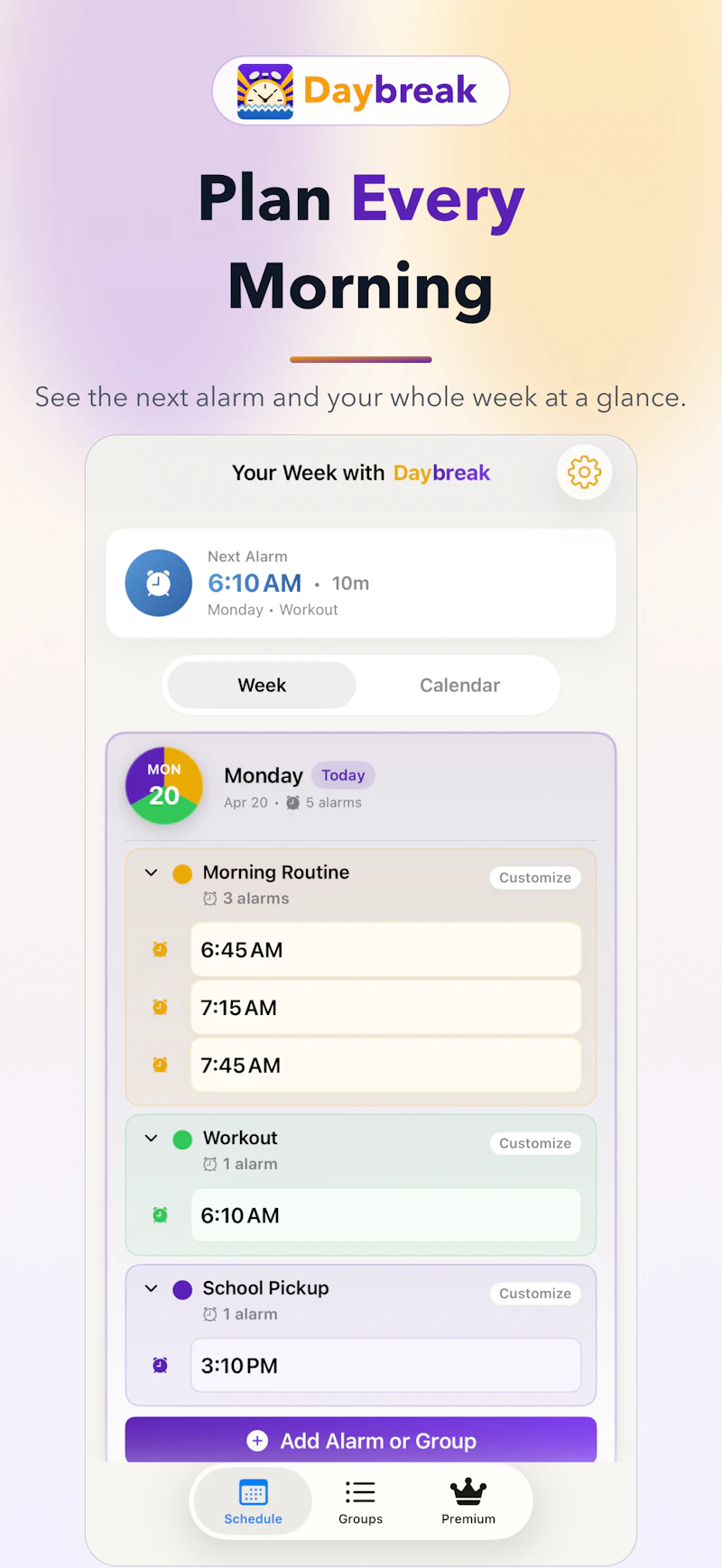 Daybreak: Smart Alarms screenshot 1