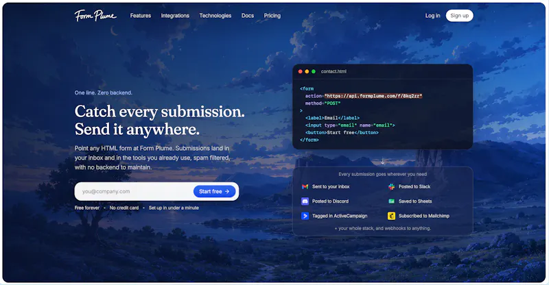 Form Plume screenshot 2
