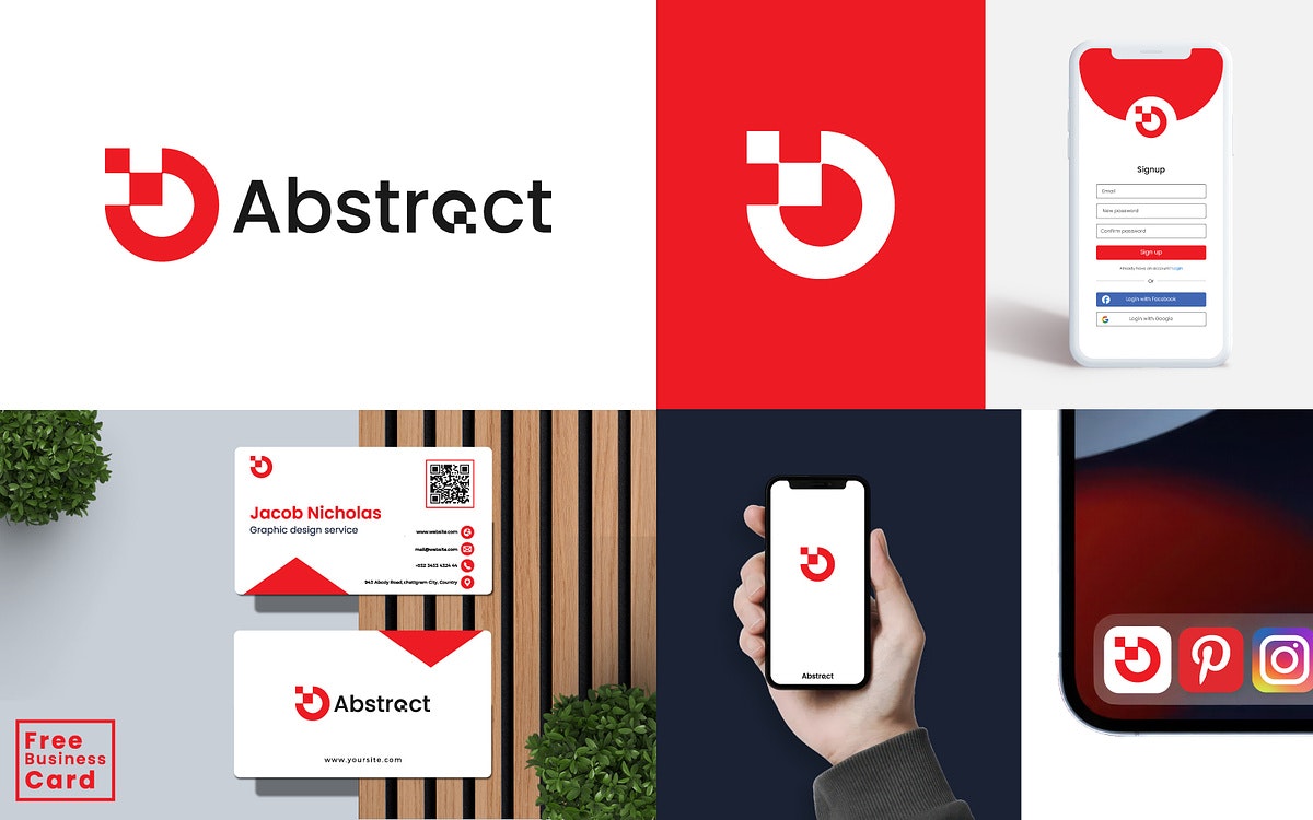 Mídia 1 de Design de logotipo e design de cartão de visita
