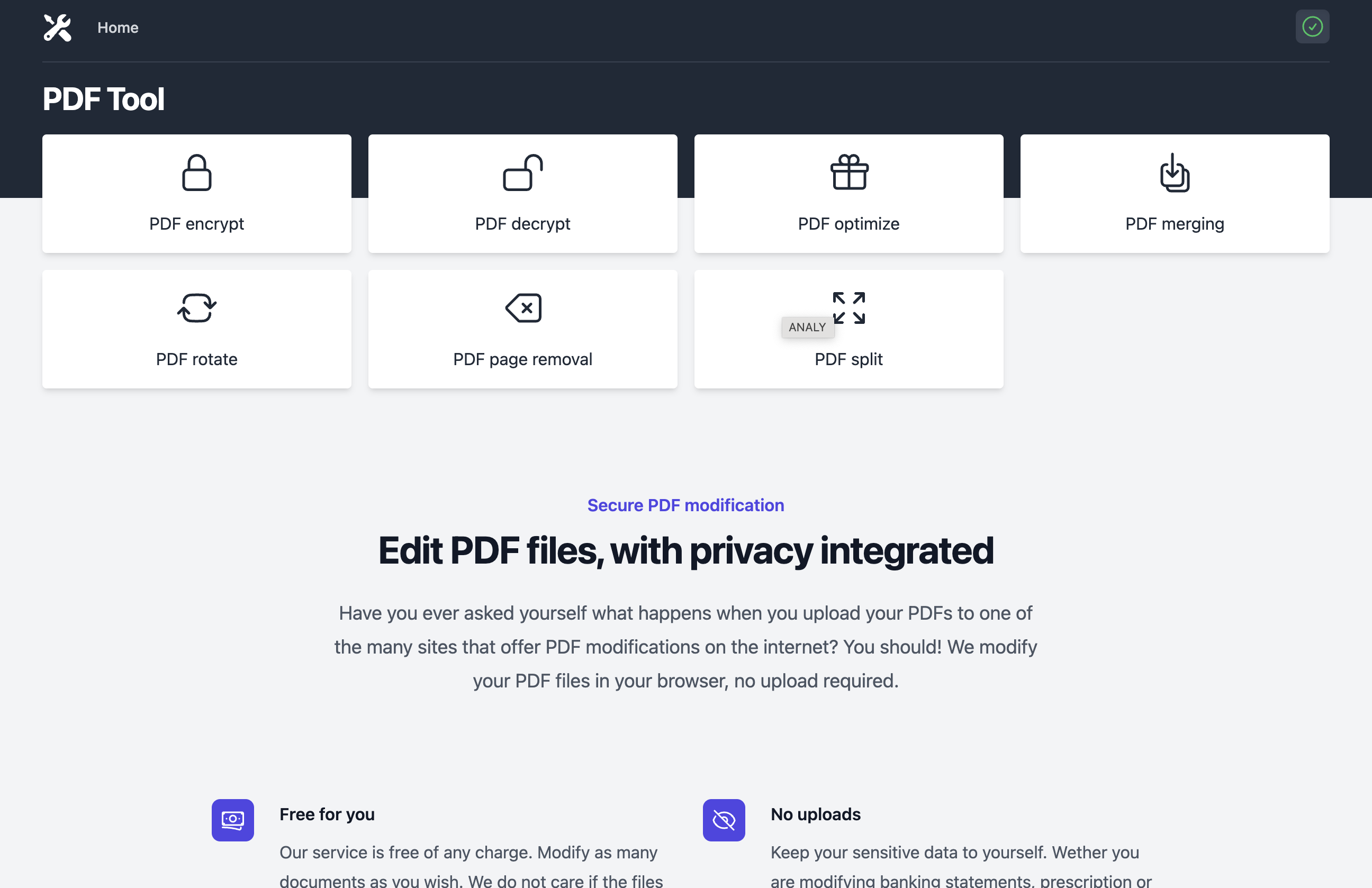 pdftool.org - PDF'leri çevrimdışı değiştirmenizi sağlayan bir gizlilik ilk aracı medya 1