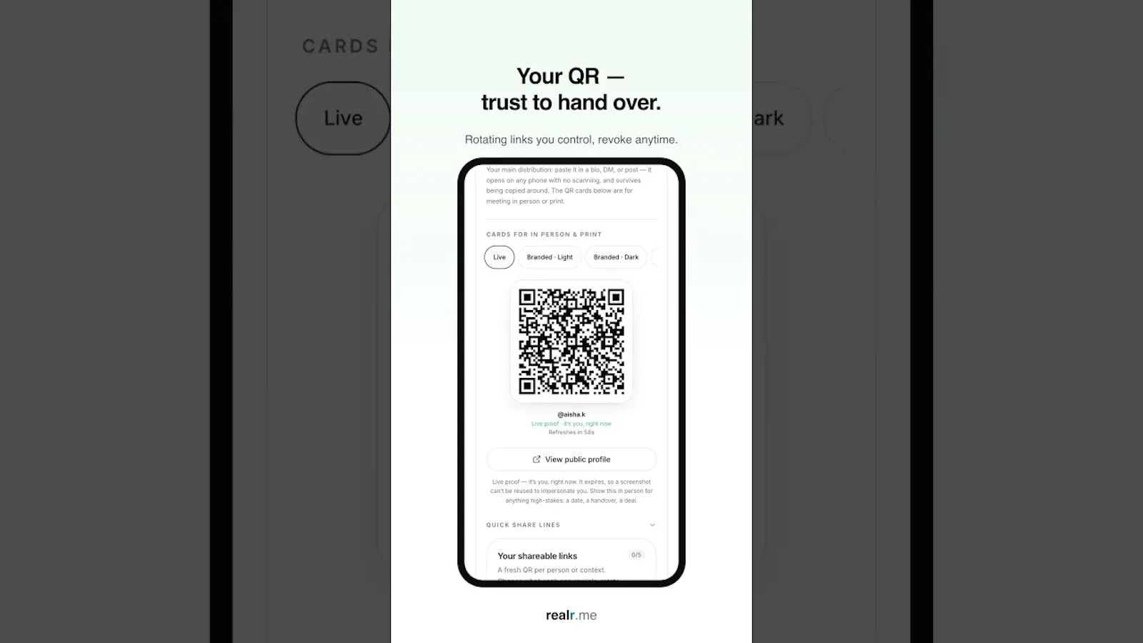 Realr.me screenshot 1 (video preview)