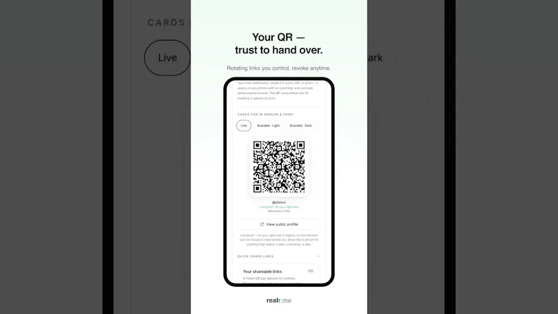 Realr.me screenshot 1 (video preview)