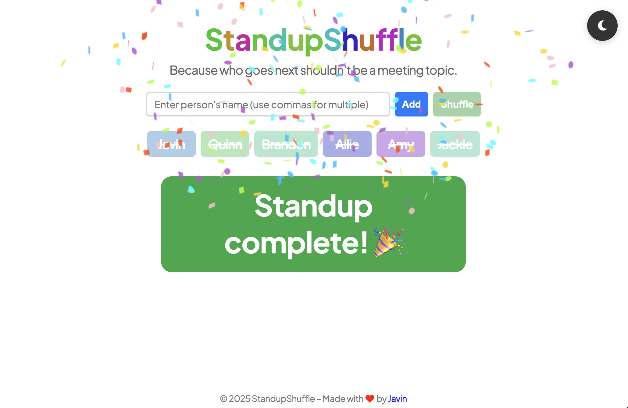 StandupShuffle gallery image