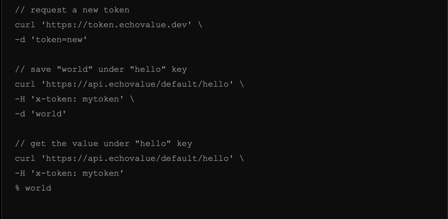وسائط echovalue api-kvdb - واجهة برمجة تطبيقات متجر القيمة الرئيسية ، لا حاجة إلى غواصات 1