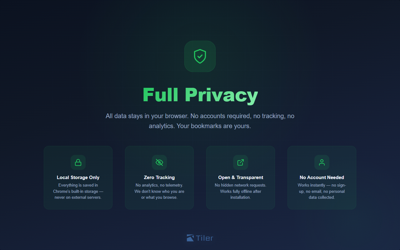 Tiler: Visual Bookmarks & New Tab gallery image