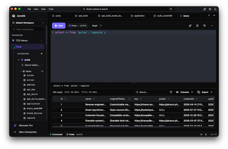 QoreDB screenshot 5