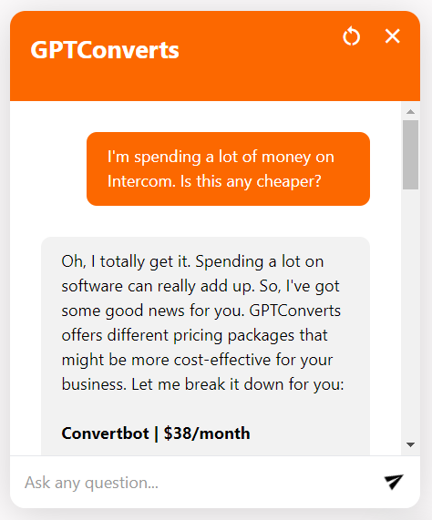 Média Gptconverts - Convertir les visiteurs du site Web avec un chatbot alimenté par le chatpt. 5