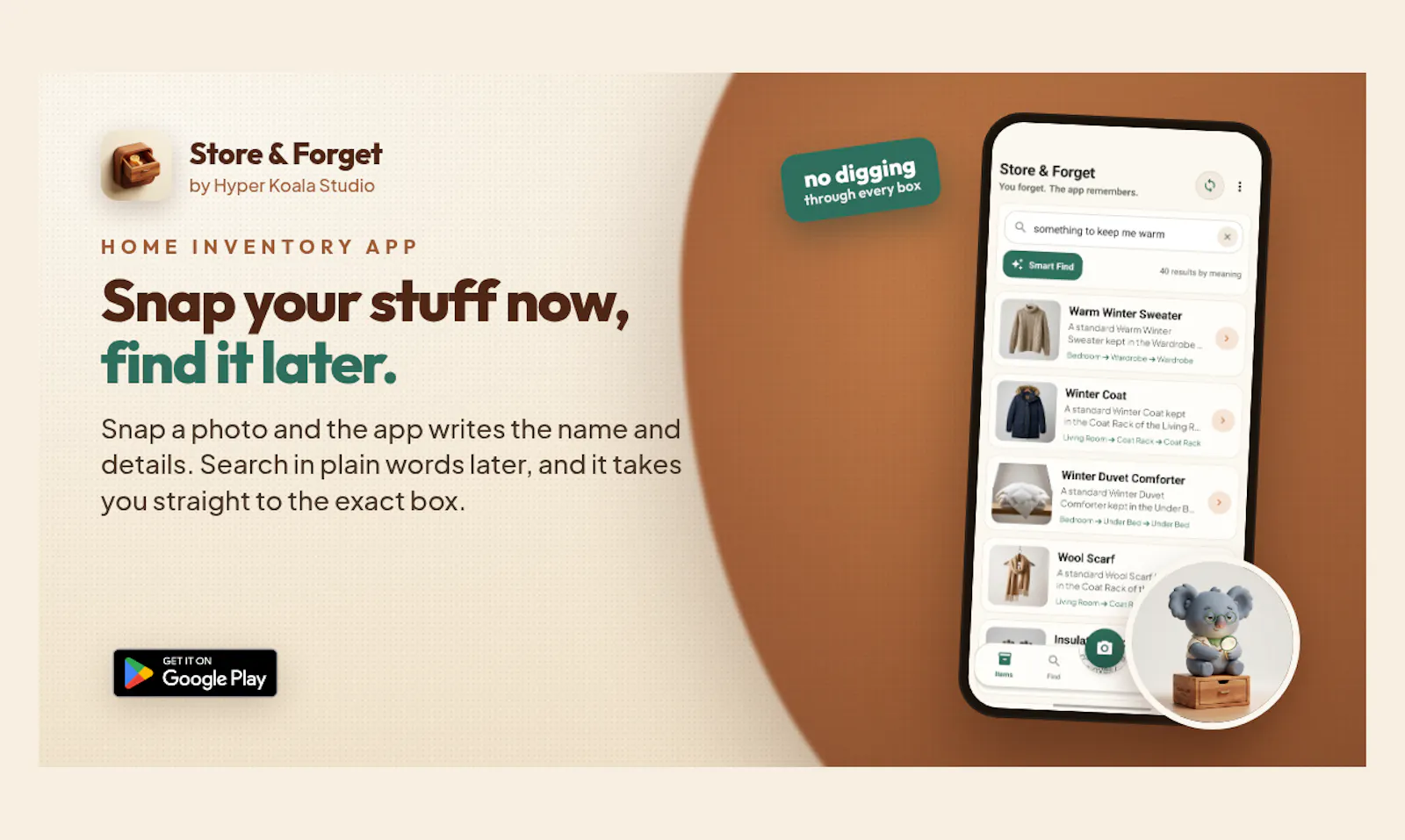 Store & Forget screenshot 1