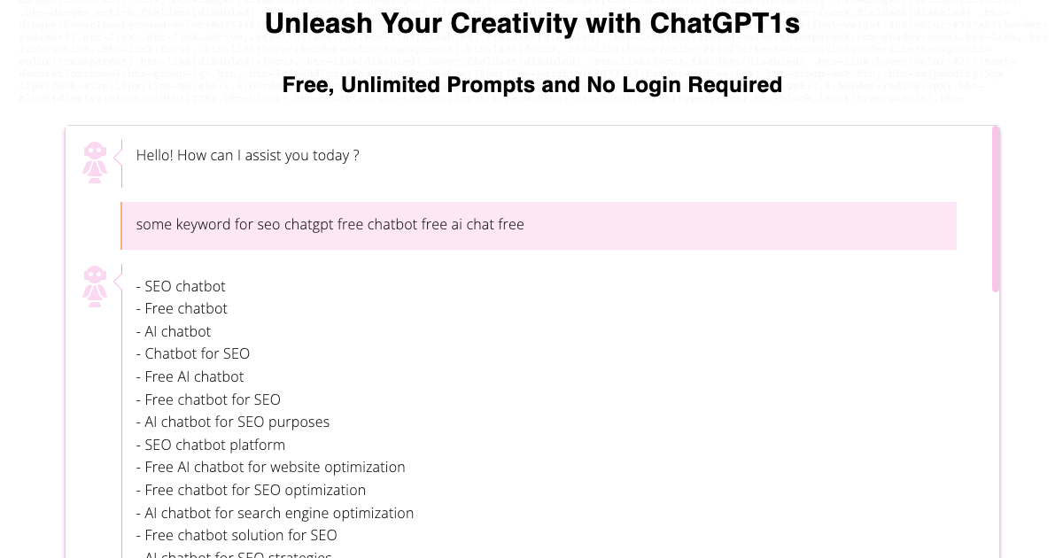 CHATGPT Prmissioni gratuite e illimitate - CHATGPT gratuito, illimitato e nessun accesso richiesto media 2