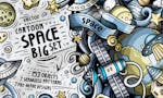 Space Cartoon Doodle Big Pack image