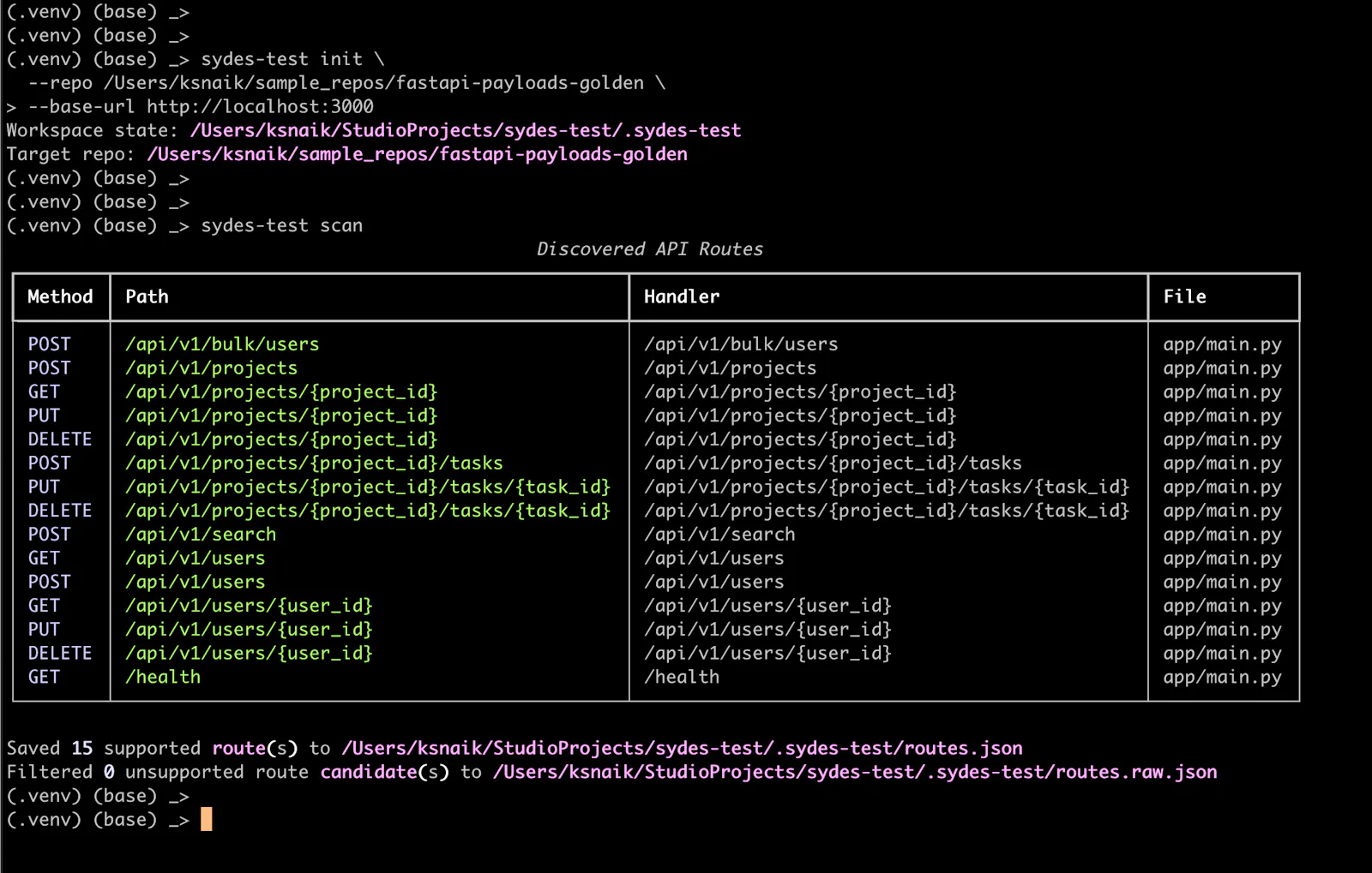 Sydes test screenshot 3