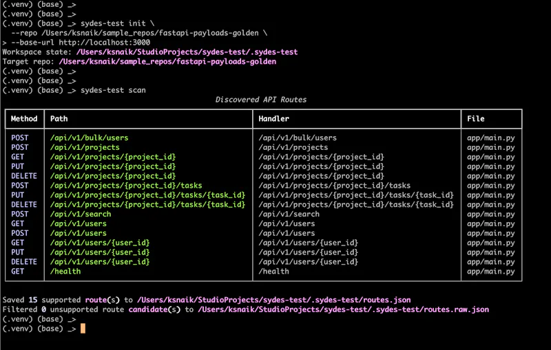 Sydes test screenshot 3
