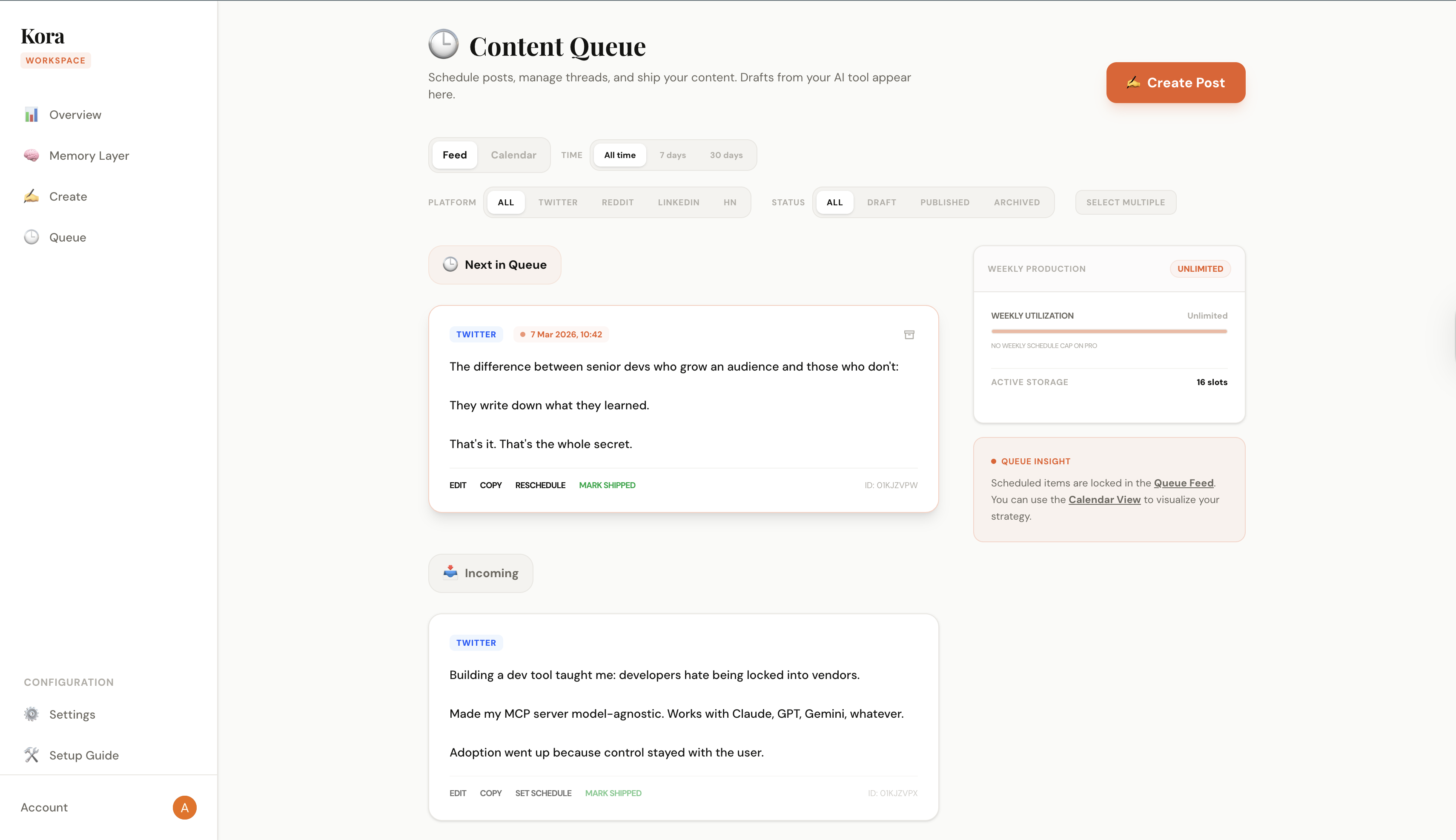 Kora - Screenshot 3 showing product features and functionality