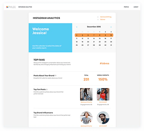 Free Instagram Analytics App 2.0 by Pixlee