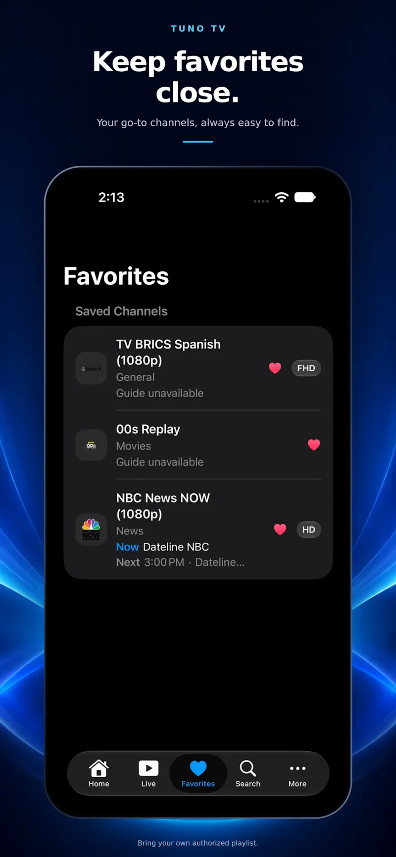 Tuno TV: IPTV Player screenshot 3