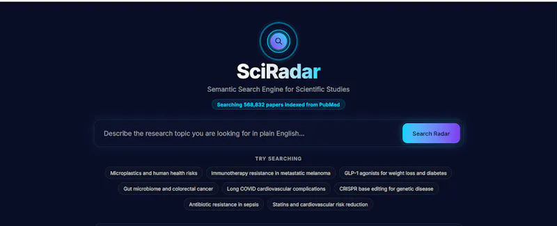 SciRadar screenshot 1