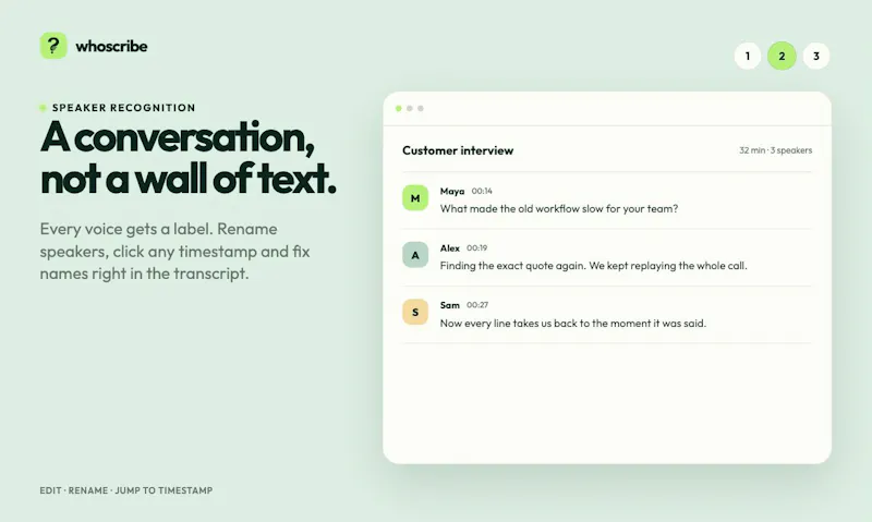 WhoScribe screenshot 3