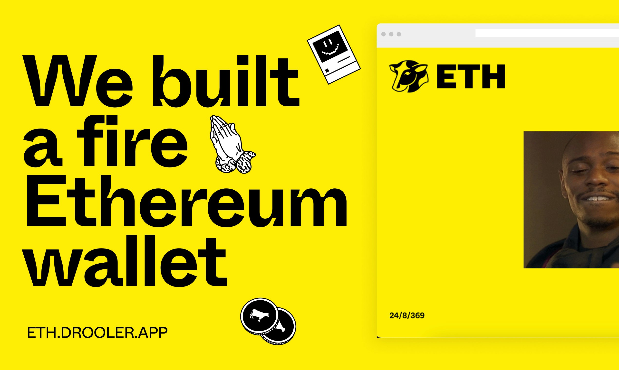 Ethereum Wallet - Send & receive messages & money to & from any $ETH address. media 1