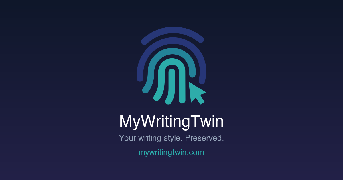 My Writing Twin - Main product screenshot demonstrating key features and user interface