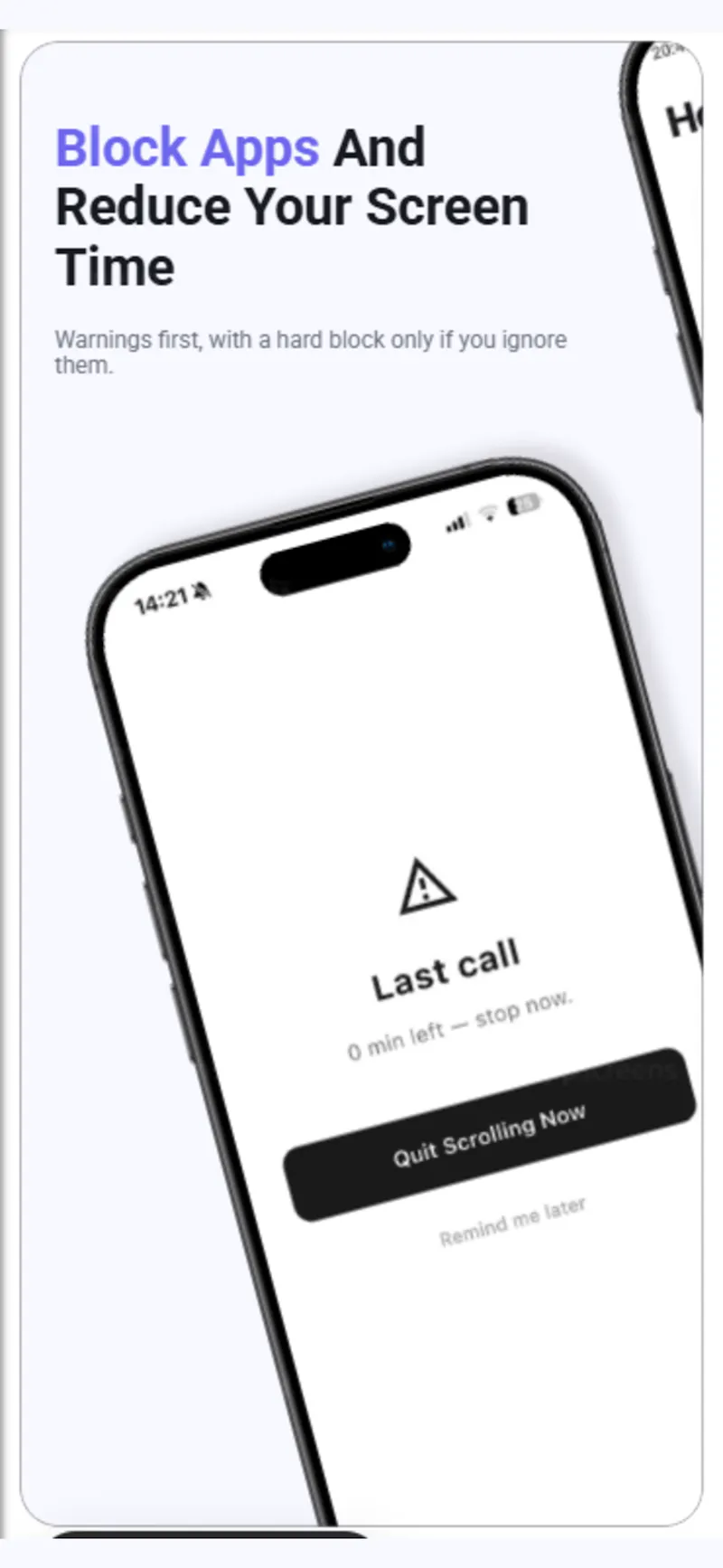 Quit: Screen Time Blocker screenshot 1
