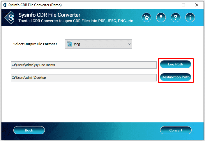 Sysinfo CDR Dosya Dönüştürücü - Coreldraw CDR'yi Windows ve Mac'te PDF, JPEG vb. medya 5