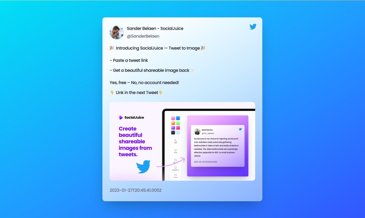 Tweet to Image by SocialJuice media 6